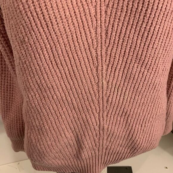 LOFT Outlet Womens Cozy Boat Neck Ribbed Knit Sweater Pink Size XL - Picture 10 of 10